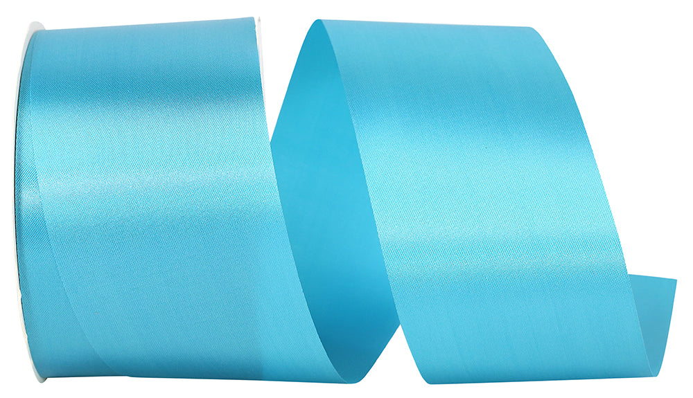 Turquoise Satin Ribbon 2-1/2 Inch for Wreaths and Bows