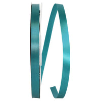 Teal Single Face Satin Ribbon 3/8 Inch for Wreaths