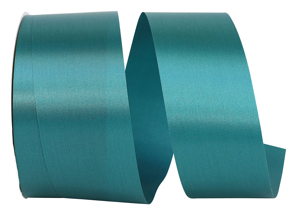 Teal Single Face Satin Ribbon 1-7/8 Inch for Wreaths