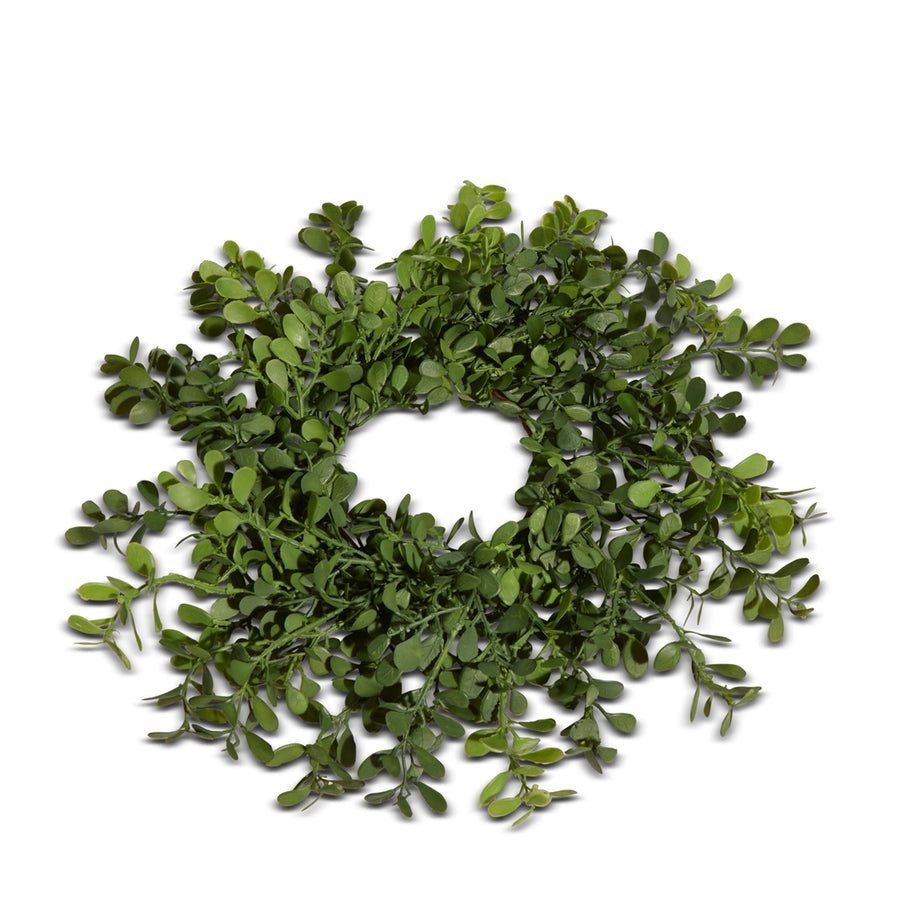 14" Boxwood Candle Ring