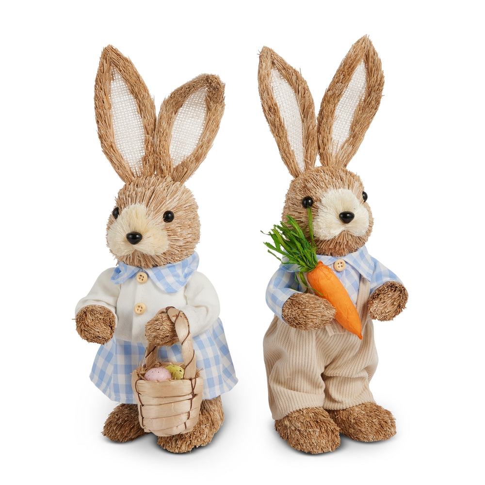 13" Gingham Sisal Bunny
