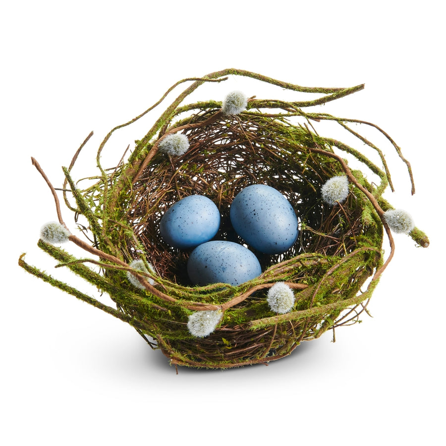 7" Nest with Blue Eggs