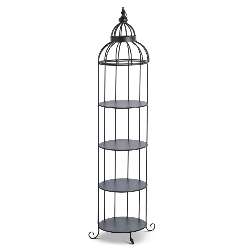 67" Black Bird Cage Shelf
