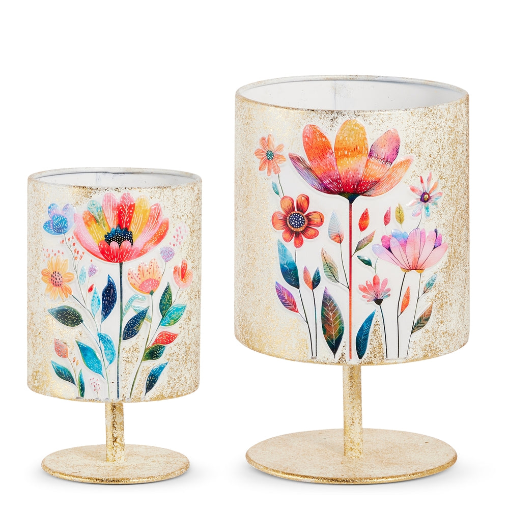 13" Floral Pedestal Containers