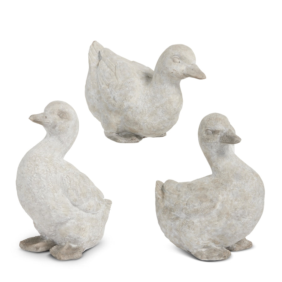 7.5" Concrete Look Ducklings
