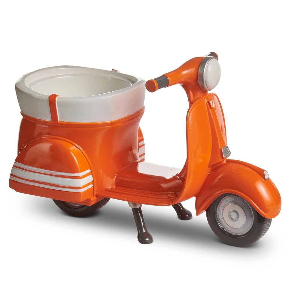 10" Orange Scooter Planter