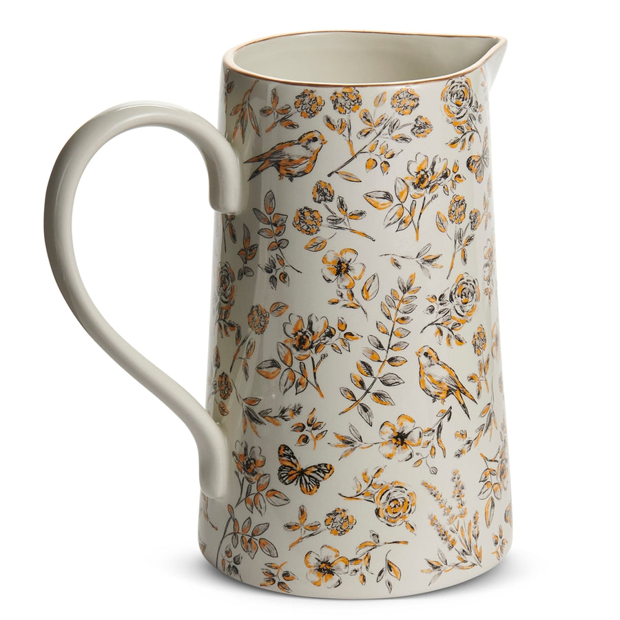 7.5" Botanical Toile Pitcher