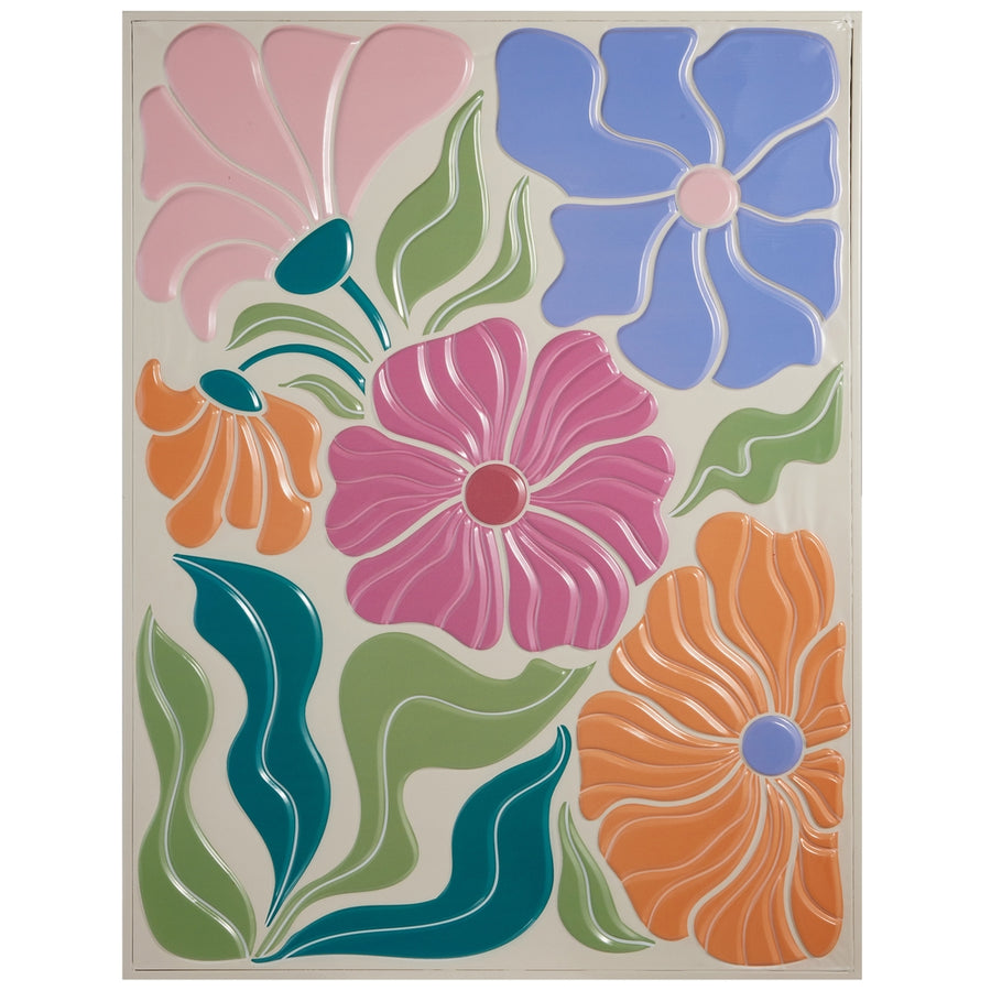 38.25" Floral Metal Wall art