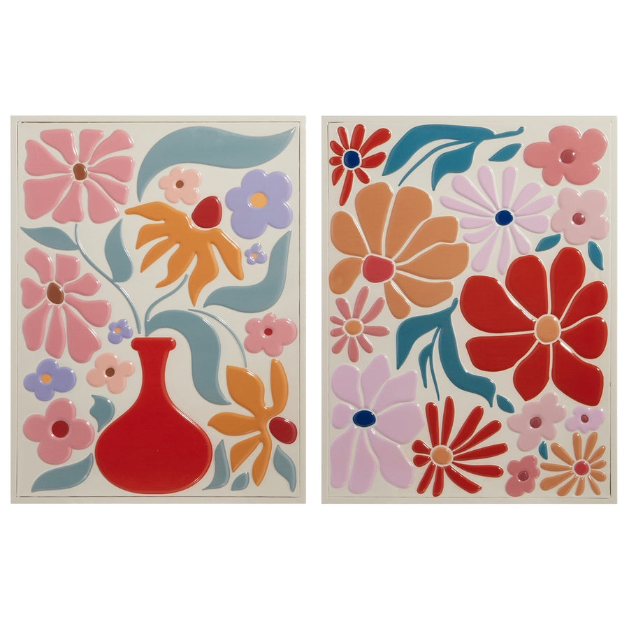 22.5" Floral Metal Wall Art