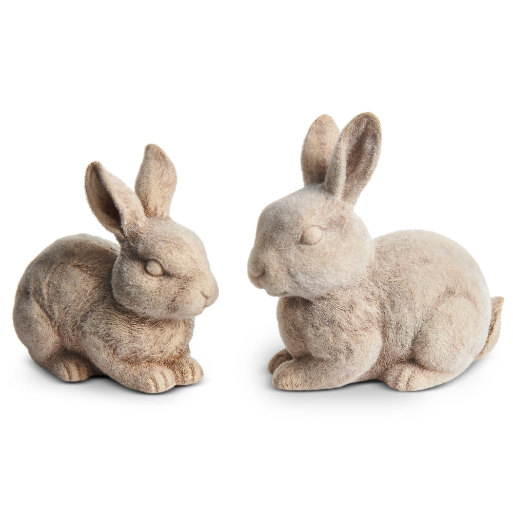 4.5" Flocked Bunnies