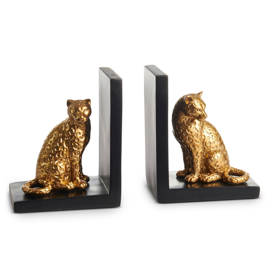 6" Gold Cheetah Bookends