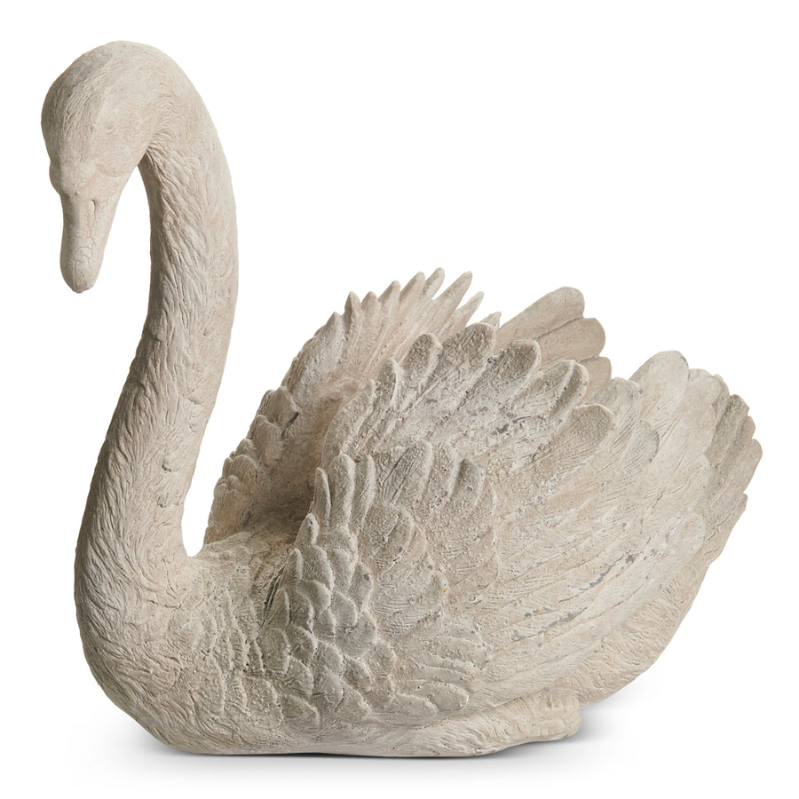 12.5" Concrete Look Swan Container