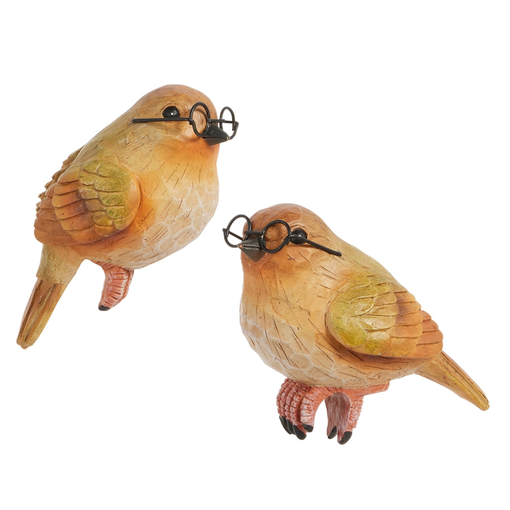 4.5" Bird with Glasses Pot Sitter