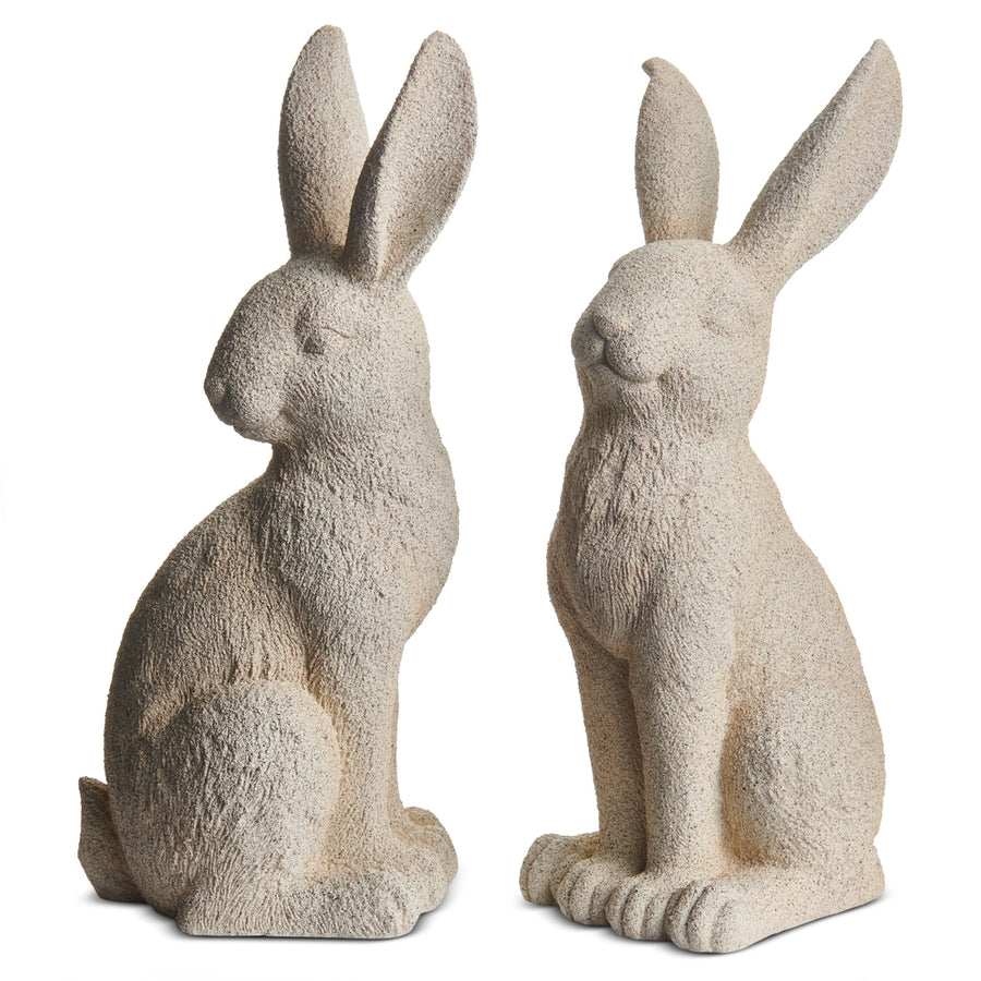 15" Concrete Look Sitting Rabbit