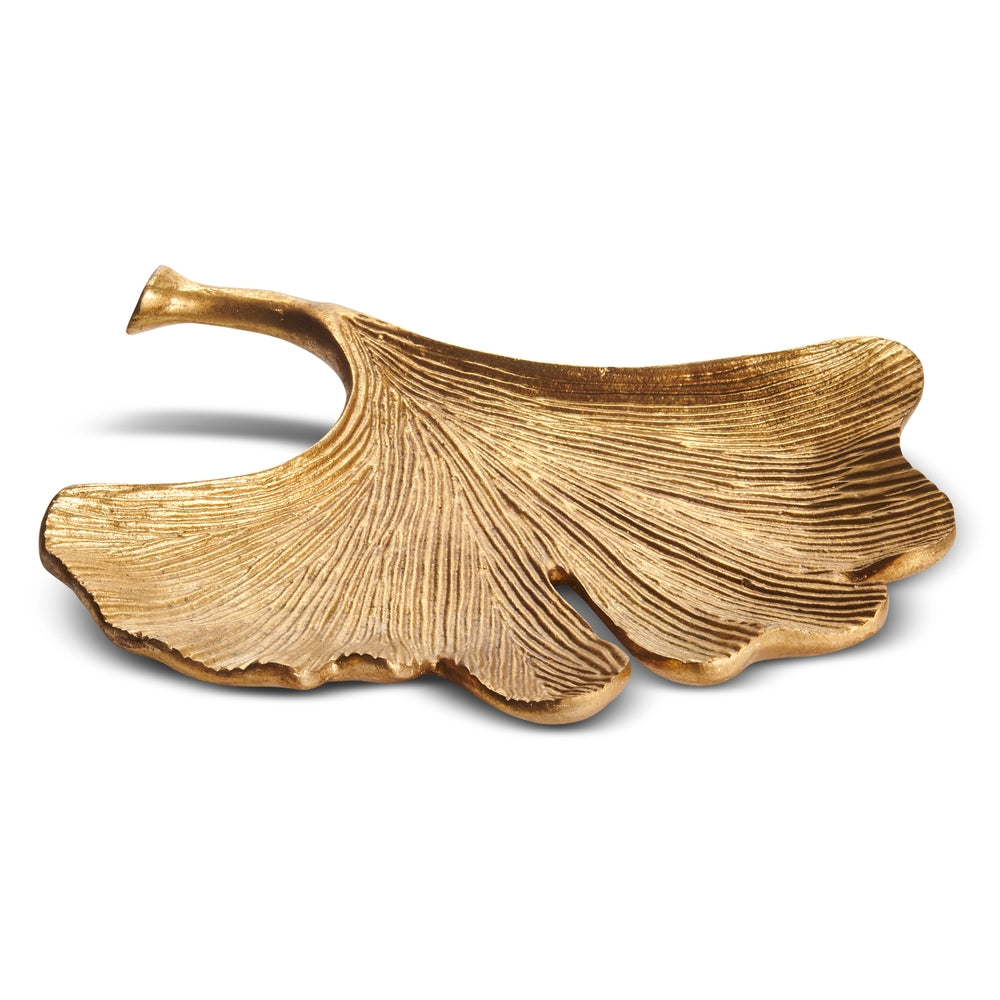 9.5" Gold Gingko Leaf Decor