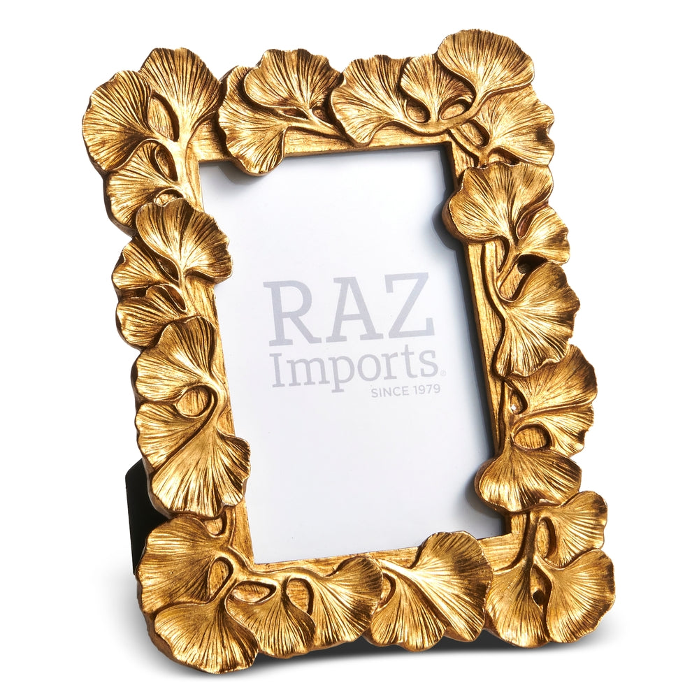 8.25" Gold Gingko Leaf Picture Frame
