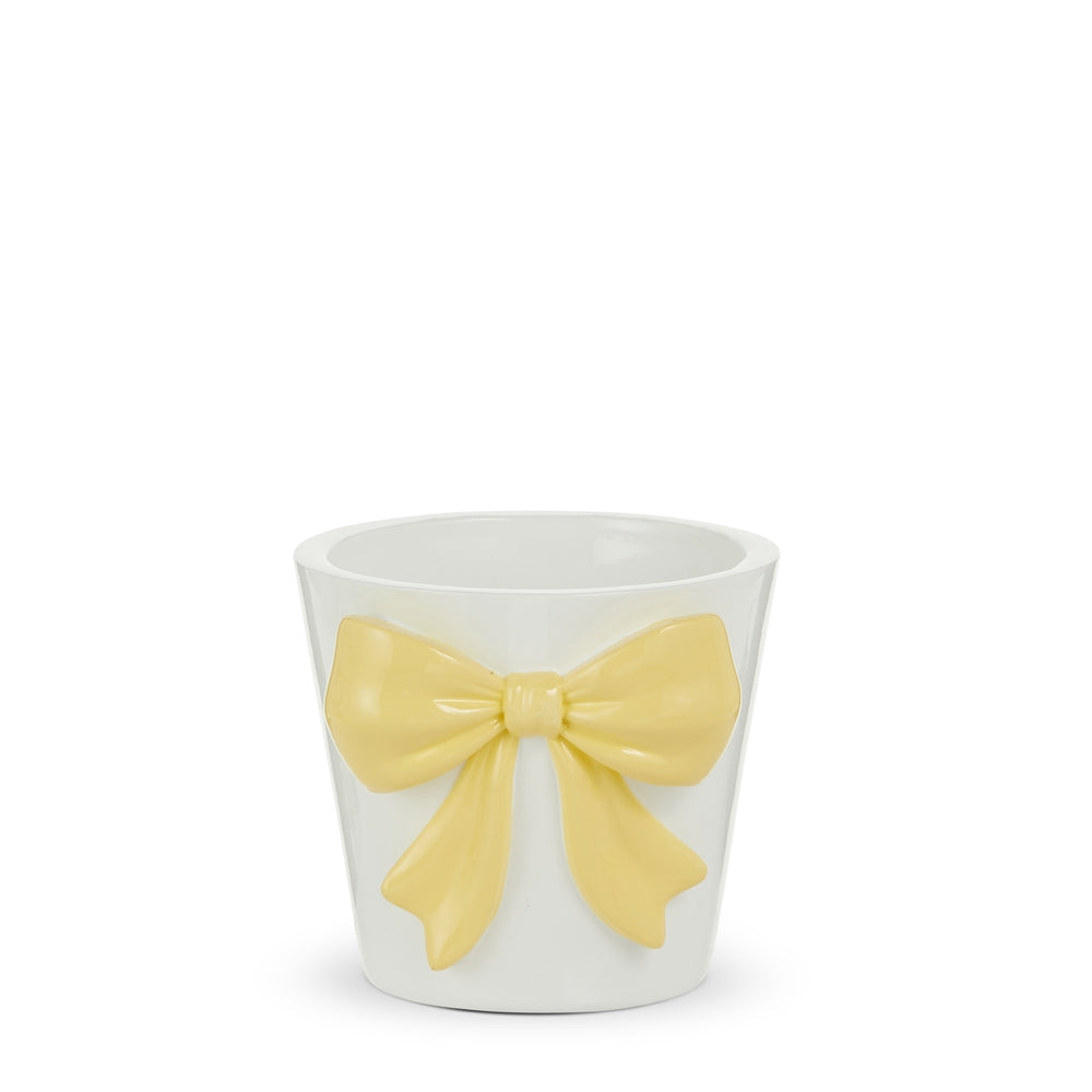 6" Yellow Bow Container