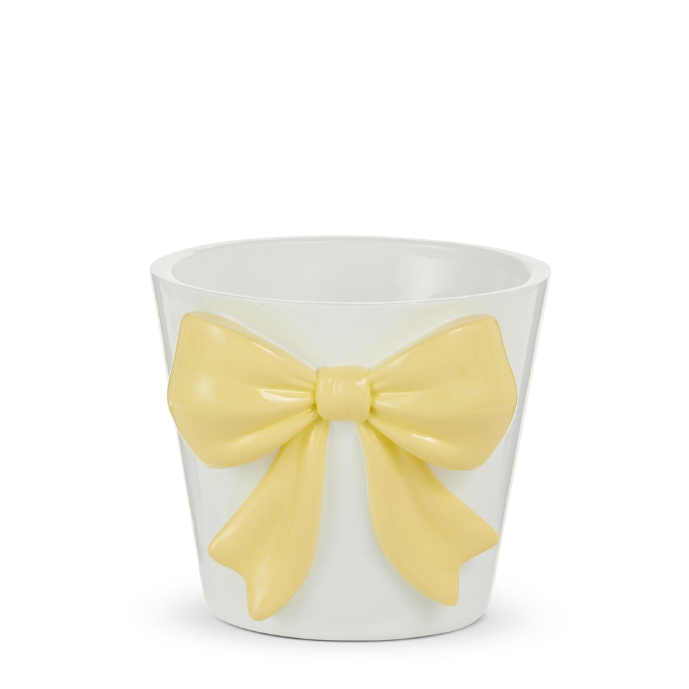 8" Yellow Bow Container