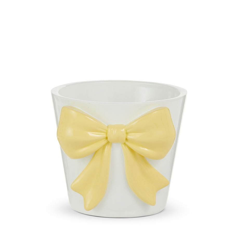 8" Yellow Bow Container