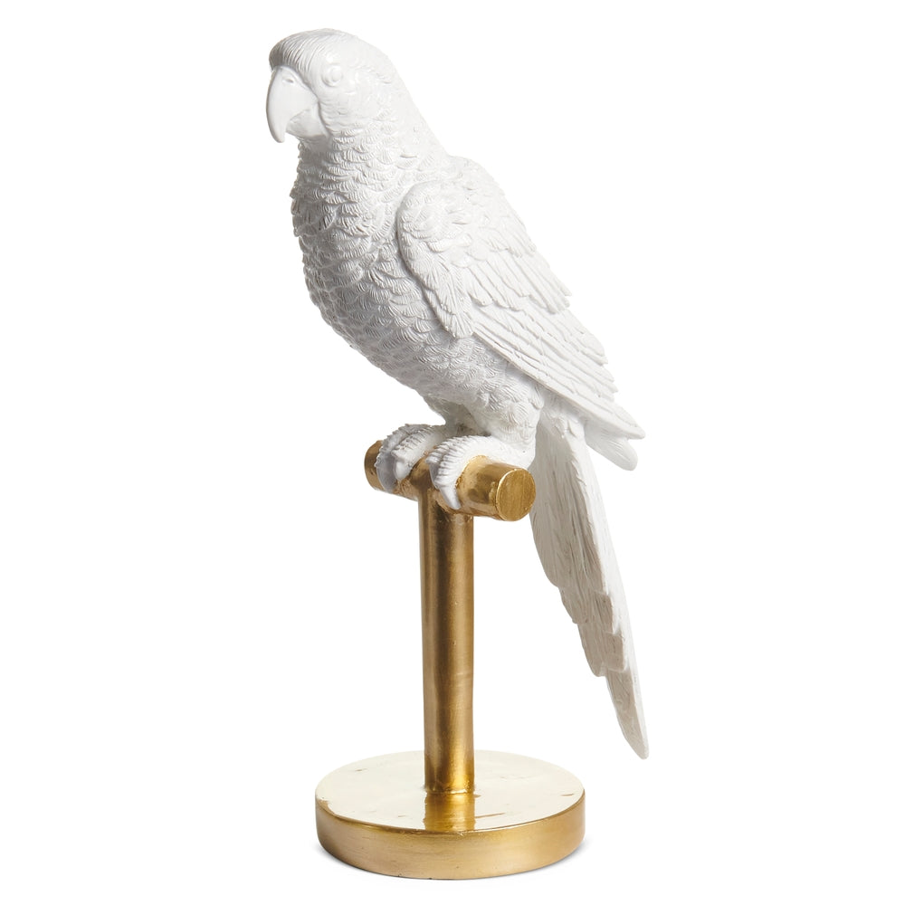 10.5" White Parakeet on Perch