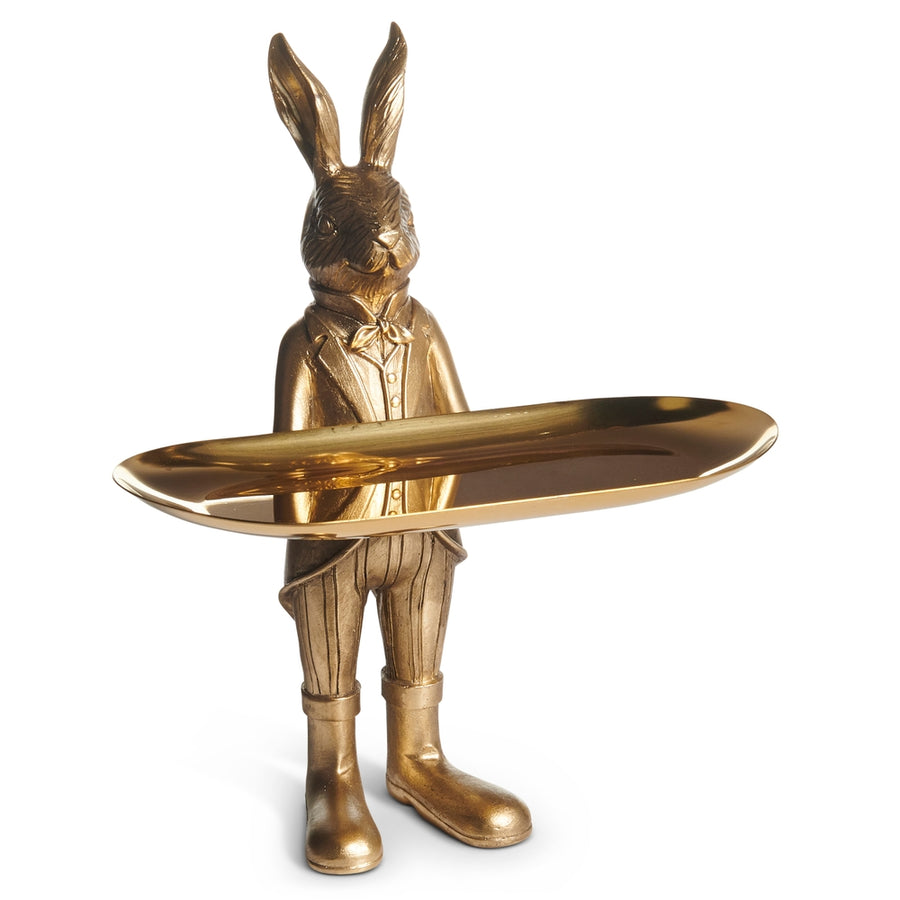 8.75" Gold Bunny Butler