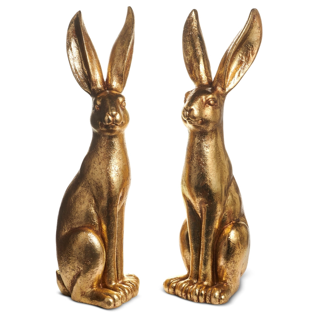 32" Antique Gold Rabbit