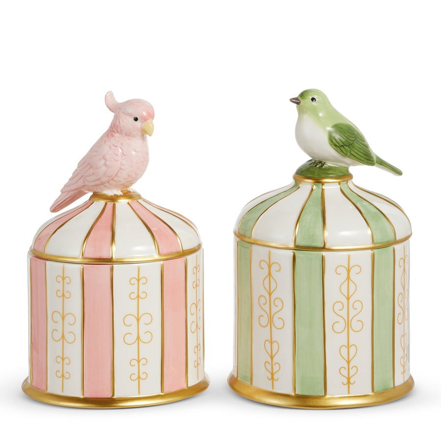 8.5" Stripe Bird Containers