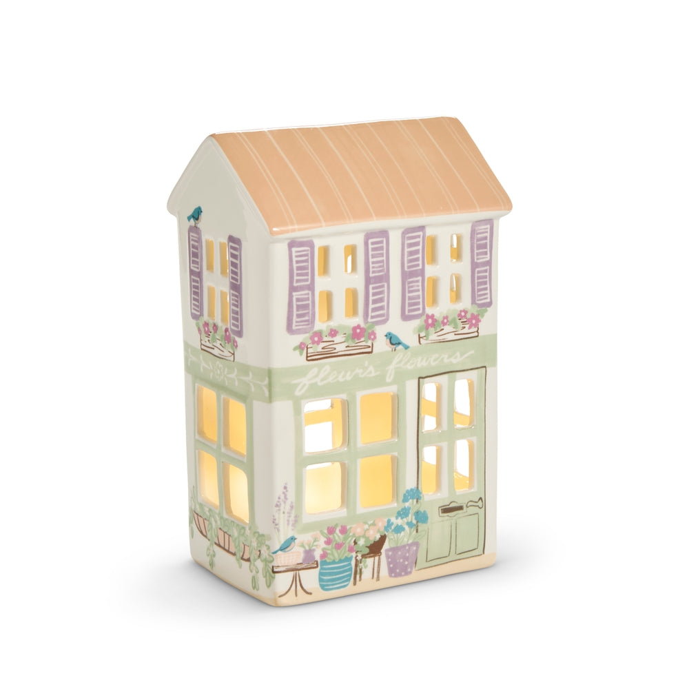 10" Lighted Peach House