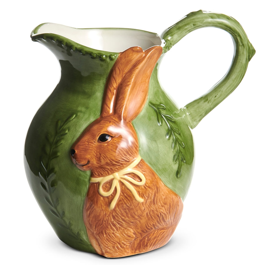 8.25" Green Bunny Pitcher