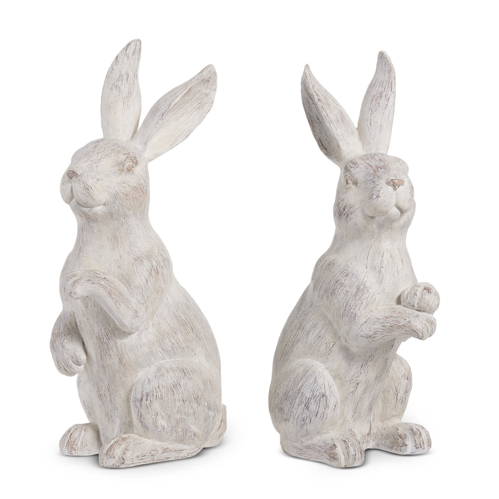 12.5" Whitewash Bunnies