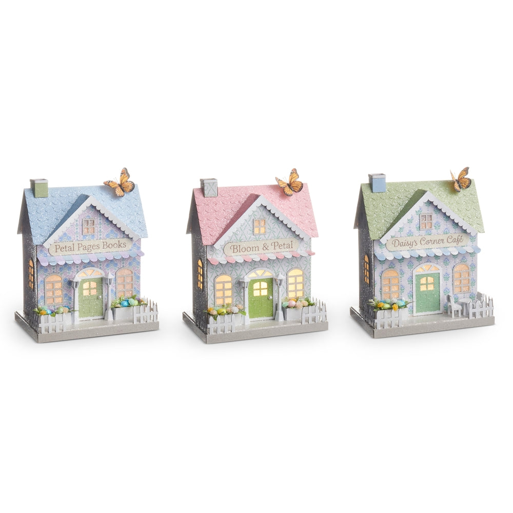 14" Lighted Garden Party Paper Houses