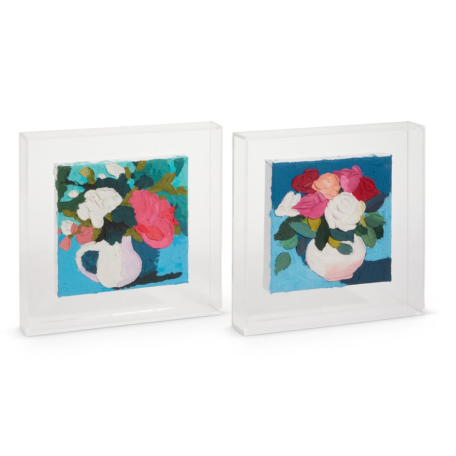 12" Acrylic Flower Vase Wall Art