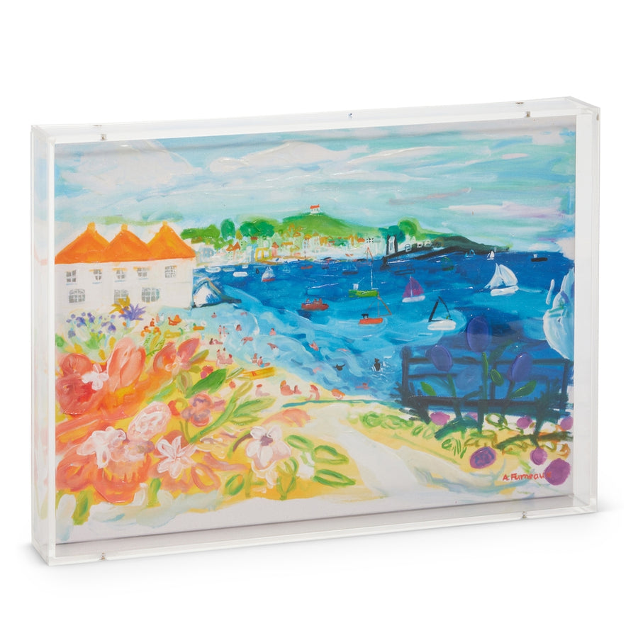 15.75" Acrylic Scenic Beach Wall Art