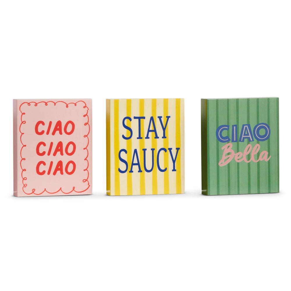 8" Ciao Bella Block Wall Art