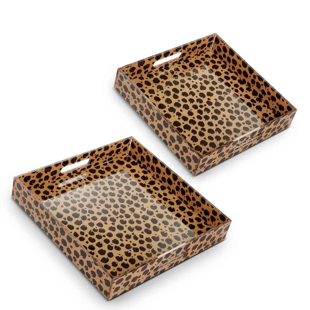 14" Cheetah Trays