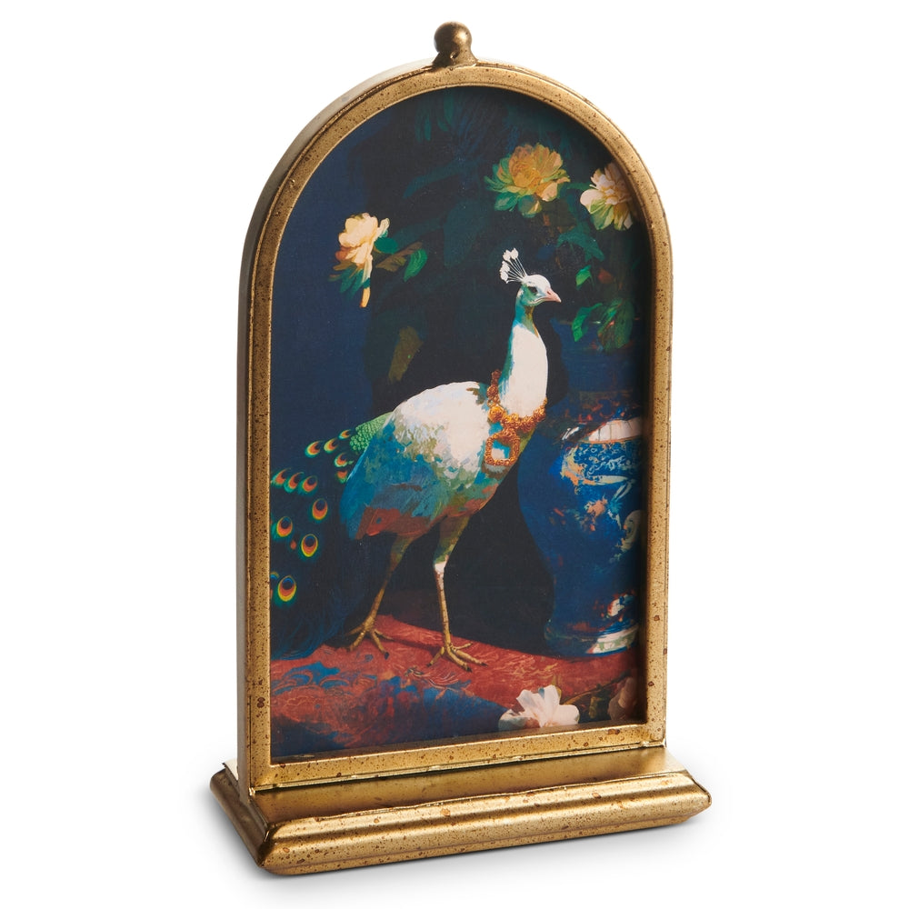 10" Heirloom Peacock Arch Frame Print