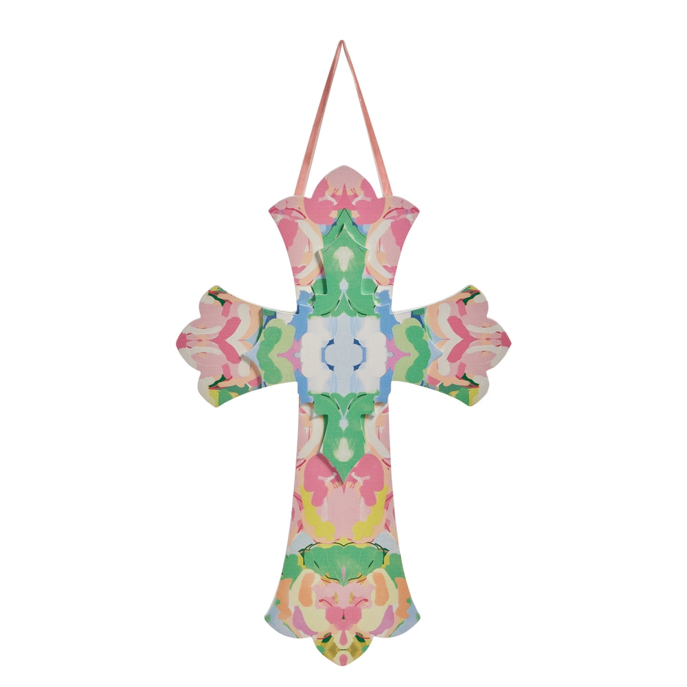 18" Blooming Cross Door Hanger