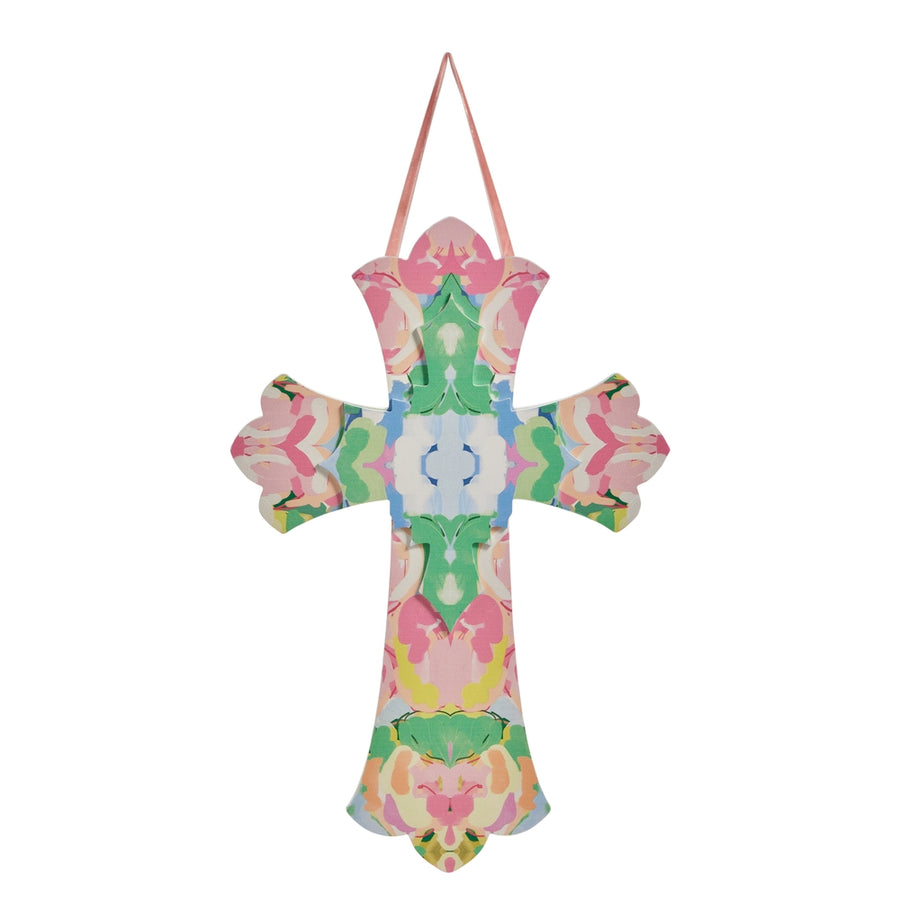 18" Blooming Cross Door Hanger