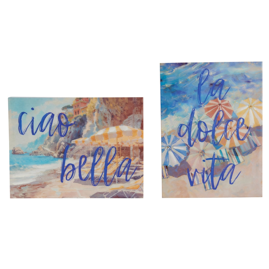 14" Italian Beach Front Wall Art