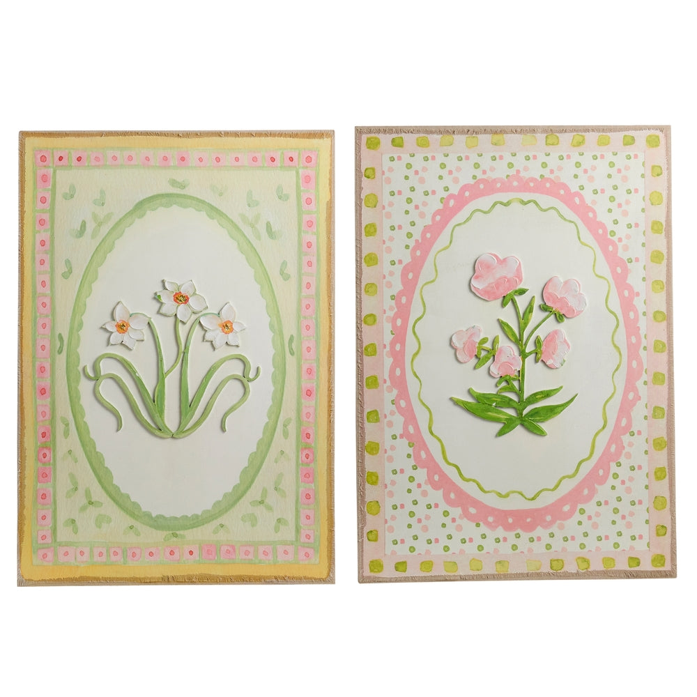 30" Cottage Floral Wall Art