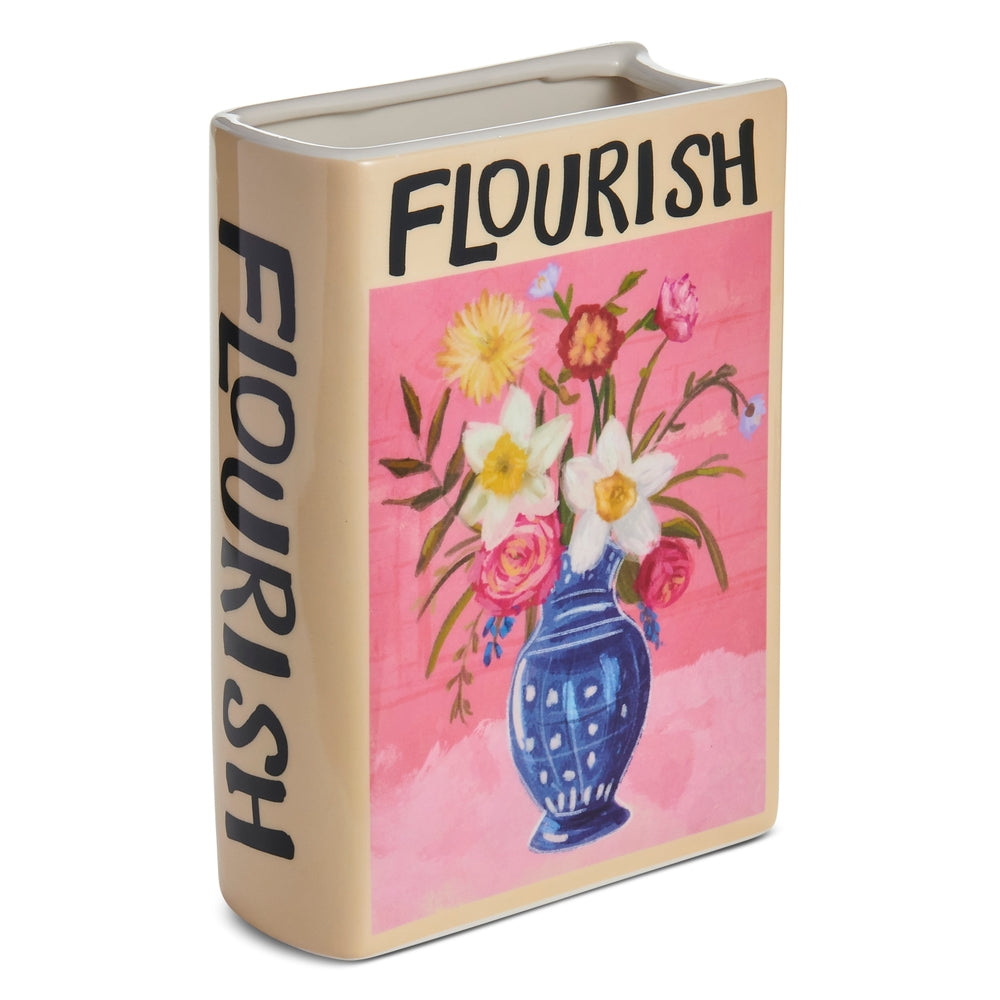10" Garden Affirmation Book Vase