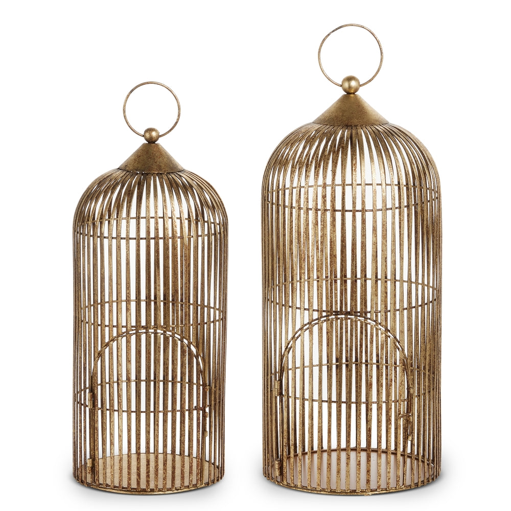 25" Gold Bird Cage Lantern