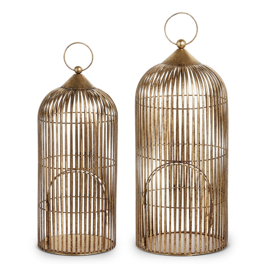 25" Gold Bird Cage Lantern