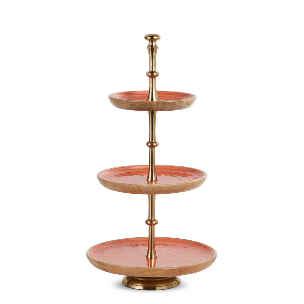 23" Coral 3-Tiered Stand
