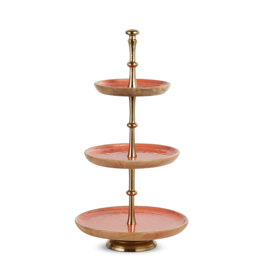 23" Coral 3-Tiered Stand