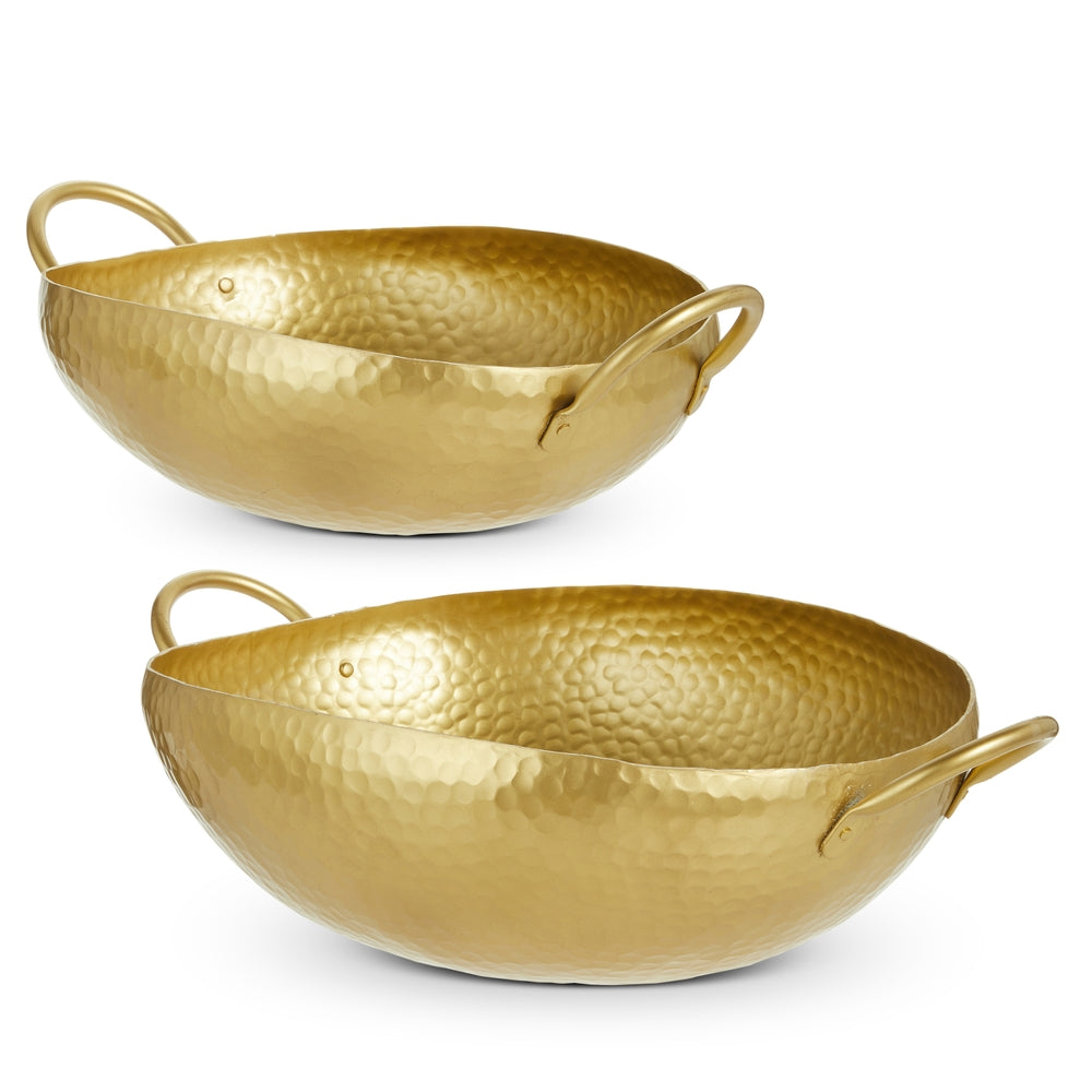 19" Gold Oval Decorative Bowls