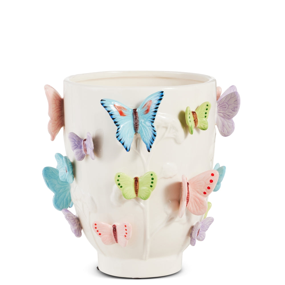 9.5" Butterfly Cache Pot