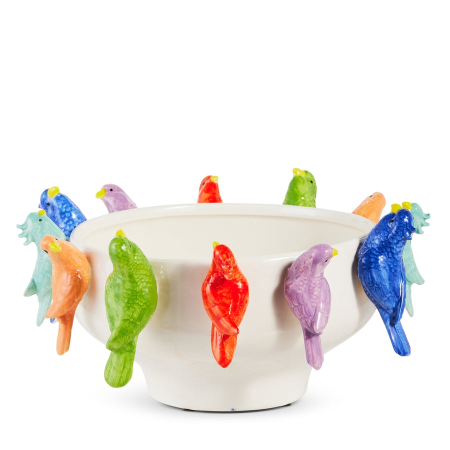 13.25" Tropcal Bird Bowl