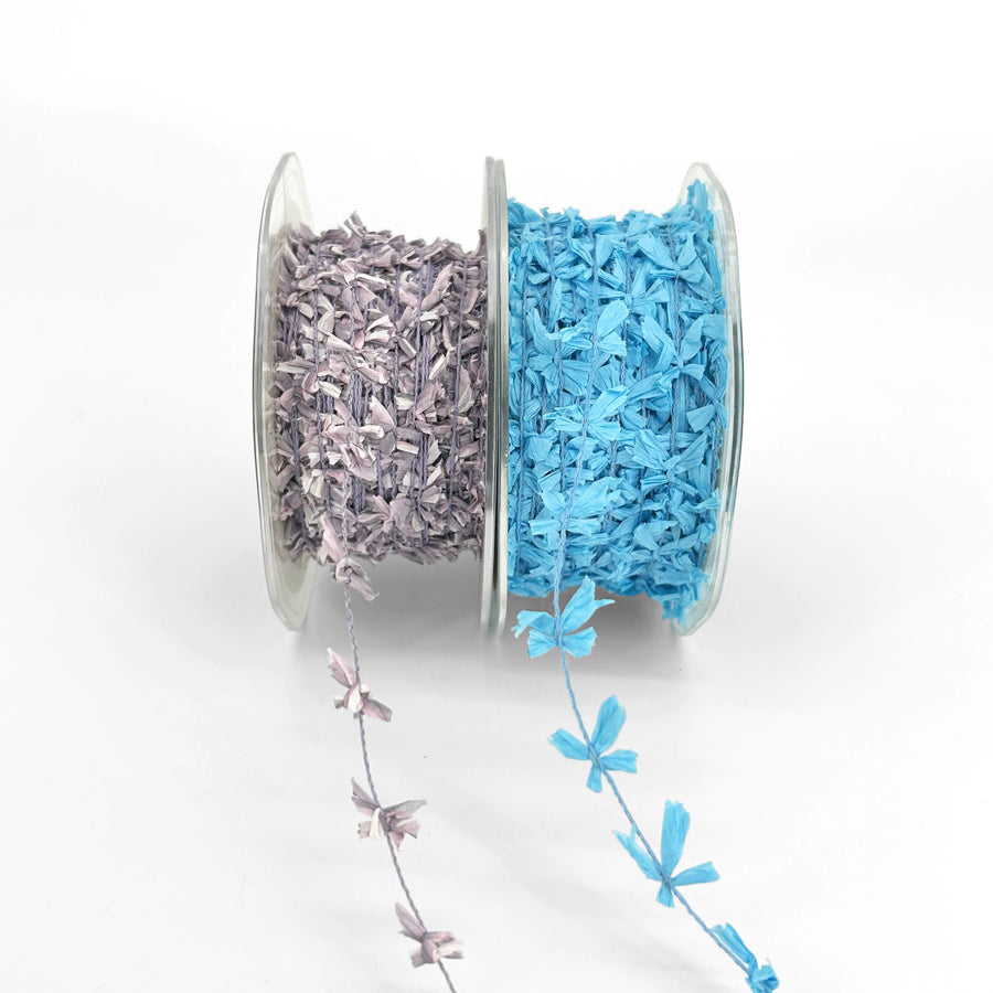 5/8 Inch Mini Paper Bows on Wired String Cord Ribbon – 472-58-05 Lavender