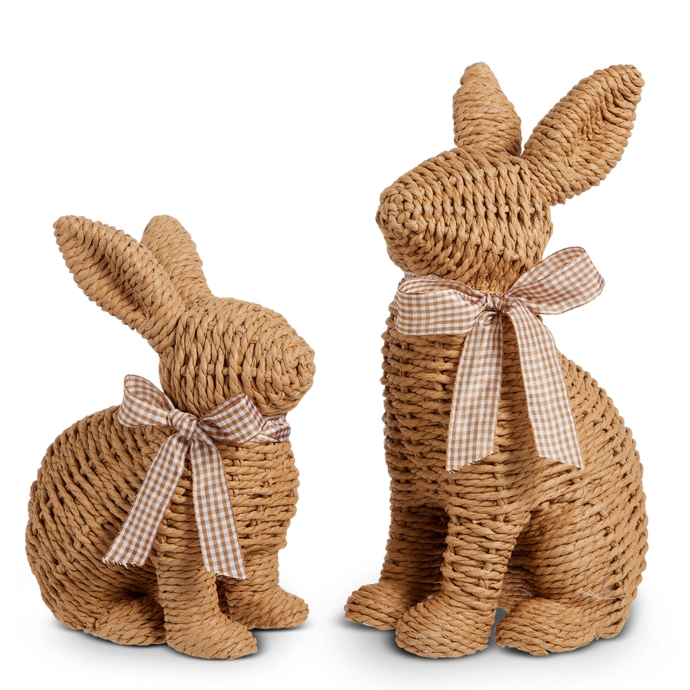 12.25" Woven Bunnies